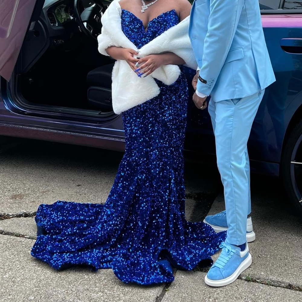 Royal blue prom dress